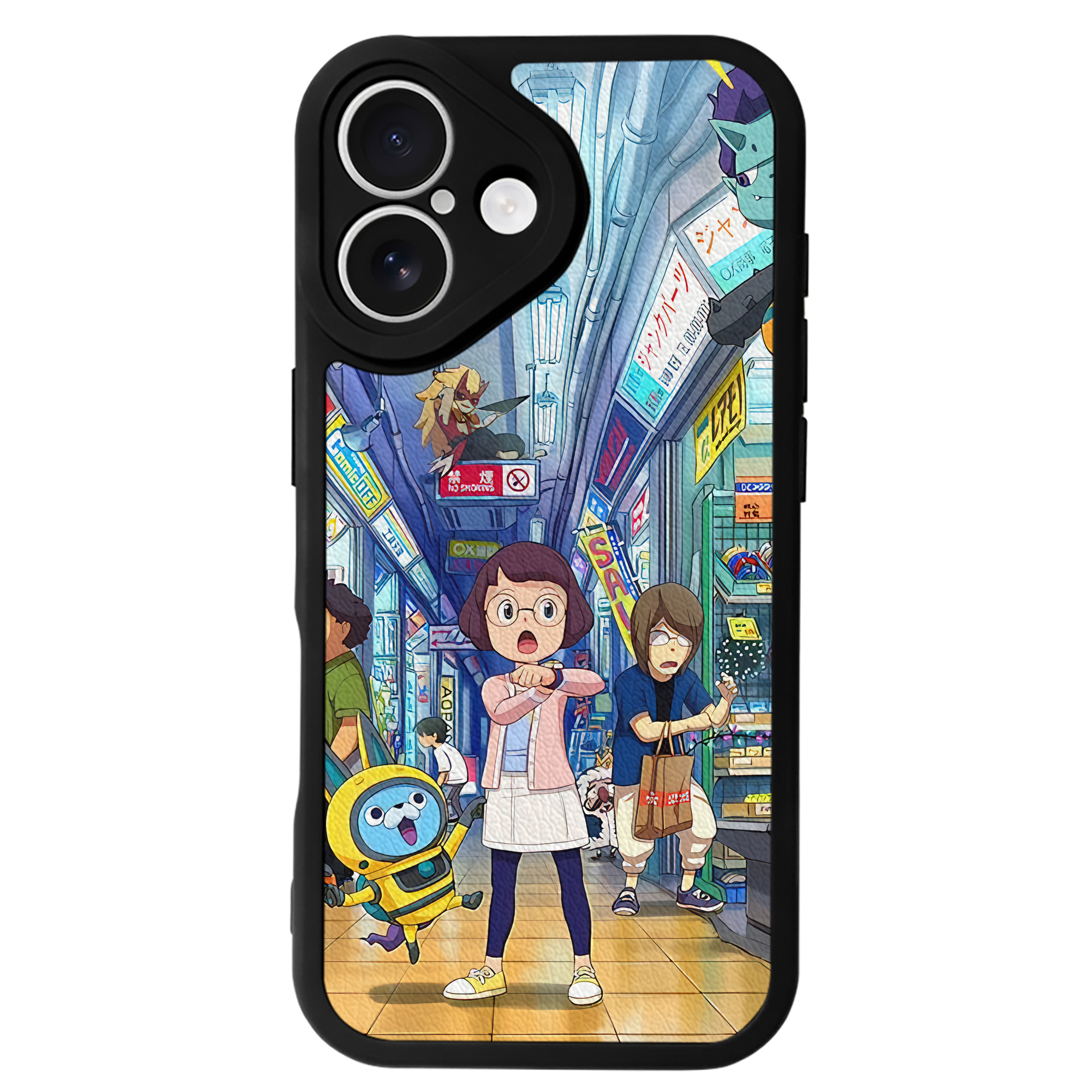 （画像用） 妖怪ウォッチ Yo-kai Watch 【iPhone 16シリーズ対応】シリコンスマホケース（レザー調） 材質：シリコン